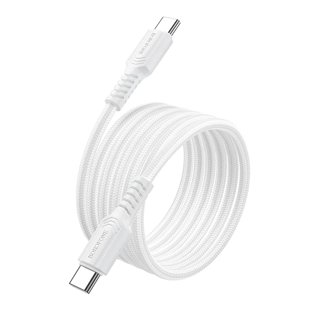 Кабель BOROFONE BX116 Certain 60W charging data cable C to C White - Фото 3 Кабель BOROFONE BX116 Certain 60W charging data cable C to C White - изображение 3