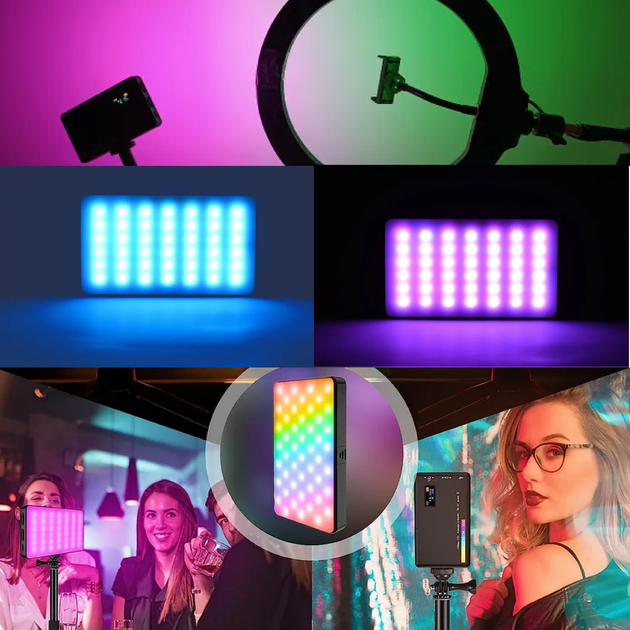 Накамерне світло W140 RGB. Лампа для відео та фотозйомки - зображення 6