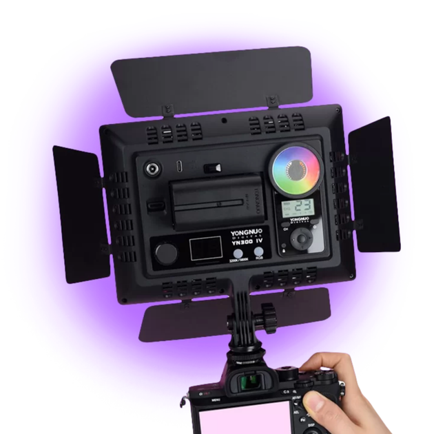 Накамерный свет светодиодный Yongnuo YN300 IV RGB - изображение 4
