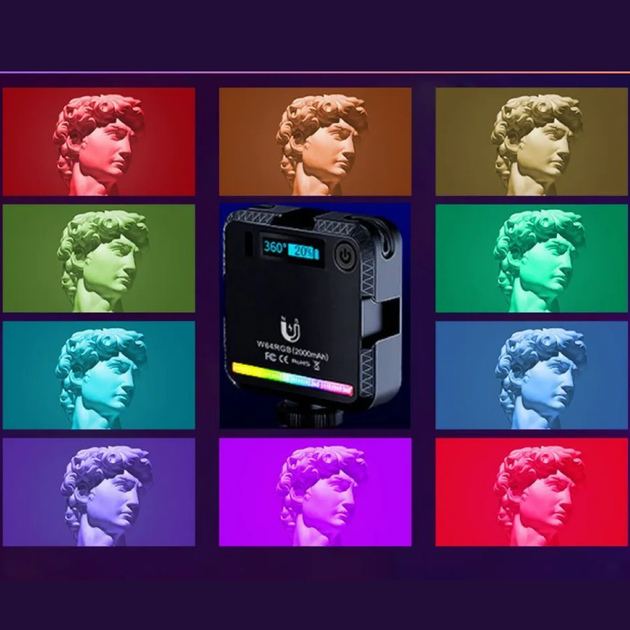 Накамерне світло w64 rgb. Відеосвітло для фото та відеозйомки. - зображення 5