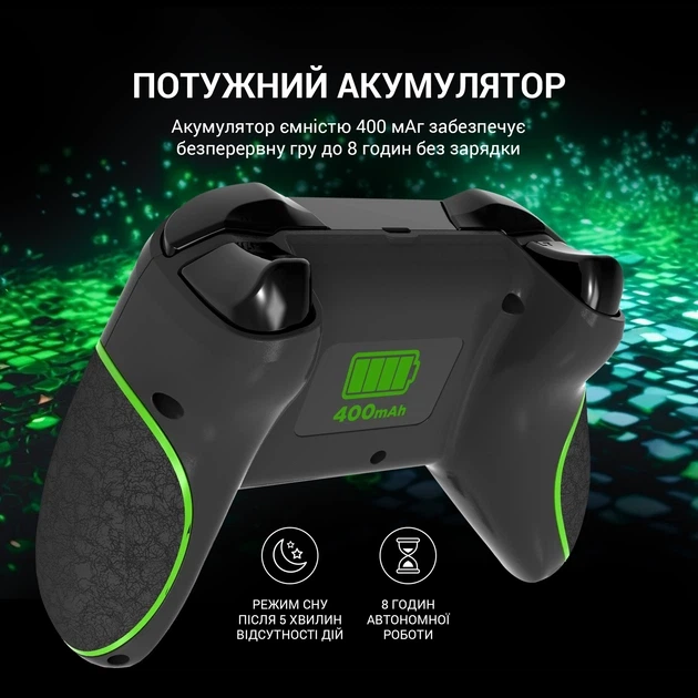 Геймпад GamePro MG650B бездротовий USB 2.4GHz 10 кнопок 2 аналогові стіки подвійна вібрація Чорний (MG650B) - Фото 5 Геймпад GamePro MG650B бездротовий USB 2.4GHz 10 кнопок 2 аналогові стіки подвійна вібрація Чорний (MG650B) - зображення 5