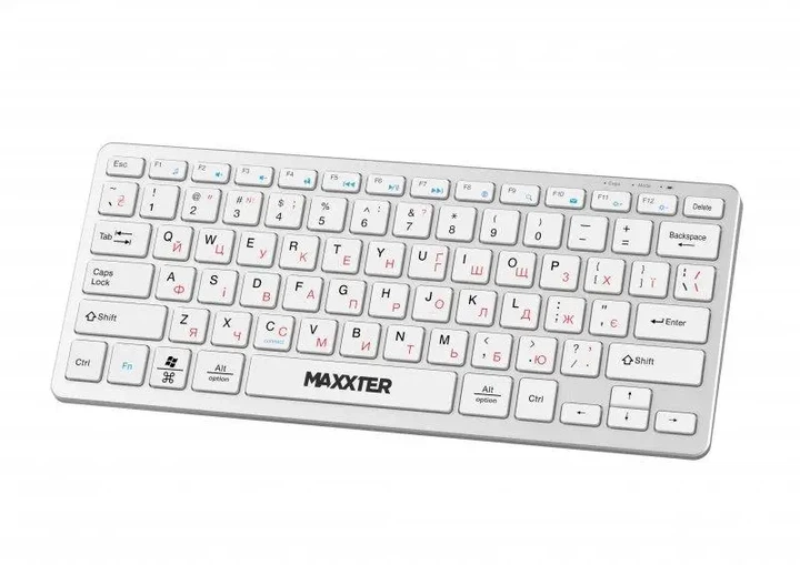 Клавиатура Maxxter Беспроводная 2.4 GHz 78 кнопок Серебристая Аккумулятор 180 mAh (KBW-C01S-UA) - изображение 3