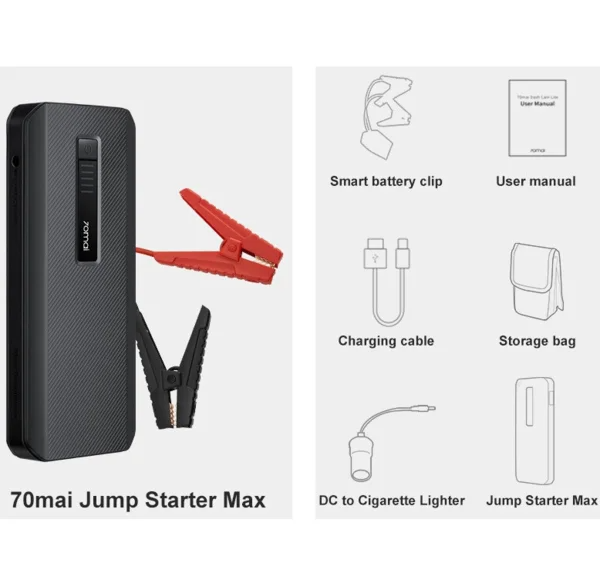 Пускозарядное устройство Xiaomi 70mai Jump Strarter Max 18000mah 1000A (Midrive PS06) D3-2025 - изображение 3