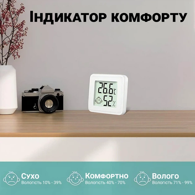 Термогигрометр UChef YZ-6045b Bluetooth для измерения температуры и влажности белый - изображение 9