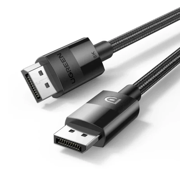 Кабель UGREEN DP114 DisplayPort - DisplayPort DP 1.4 8K 60Hz 1.5м Black (UGR-80391) для монитора и ПК - Фото 2 Кабель UGREEN DP114 DisplayPort - DisplayPort DP 1.4 8K 60Hz 1.5м Black (UGR-80391) для монитора и ПК - изображение 2