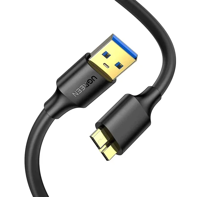 Кабель UGREEN US130 USB 3.0 Type-A - Micro USB 3.0 Type-B 1м Black (UGR-10841) - изображение 2