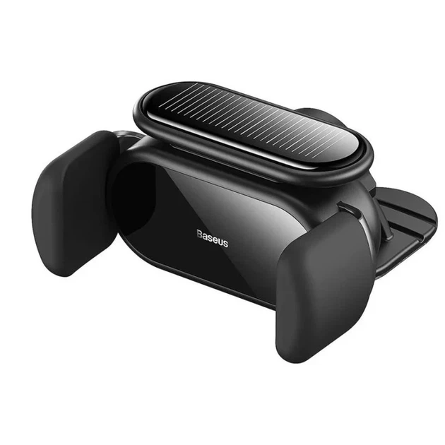 Сенсорный автодержатель для телефона Baseus Steel Cannon Pro Solar Electric Car Mount Black (Электрический зажим на солнечной бата - изображение 5