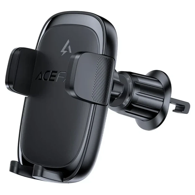 Авторимач для телефона с беспроводной зарядкой ACEFAST D48 Press Type Wireless Charging Car Holder 15W Black (На дефлектор / возду - изображение 5