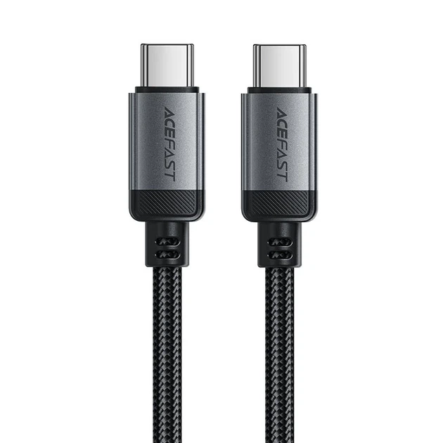 Кабель Type-C to Type-C ACEFAST C20-03 PD 60W 1.2m Черный / Шнур провод тканевой быстрая зарядка для ноутбука телефона - изображение 2