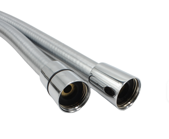 Шланг для душа/биде силиконовый KOER KB-0804-125-01 CHROME 125 см цвет серебристый (KR5667) - Фото 2 Шланг для душа/биде силиконовый KOER KB-0804-125-01 CHROME 125 см цвет серебристый (KR5667) - изображение 2