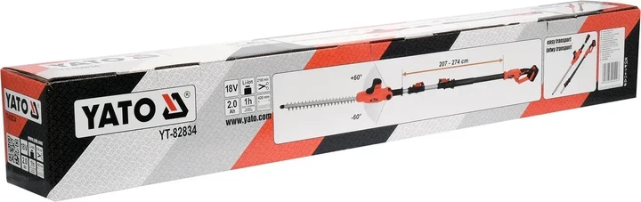 Кусторез аккумуляторный телескопический YATO 18 В 42 см YT-82834 - изображение 5
