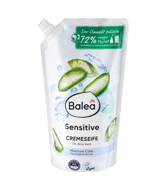 Крем-мыло Balea Cremeseife Sensitive mit Aloe Vera из алоэ вера, 850 мл. (4066447704945) - Фото 1 Крем-мыло Balea Cremeseife Sensitive mit Aloe Vera из алоэ вера, 850 мл. (4066447704945) - изображение 1