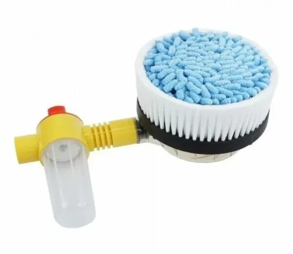 Насадка для шланга Water Blast Cleaner Roto Brush обертова щітка з резервуаром для мийного засобу, універсальним адаптером і довжиною 102 см для миття авто та вікон - изображение 7