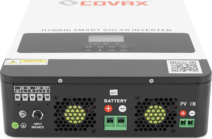 Гибридный инвертор COVAX CV-PS-3200-24V, 3200VA\3000W, 24В, ток заряда 0-60A, 170-280В, MPPT (80А, 55-450 Vdc) (YT45571) - изображение 3