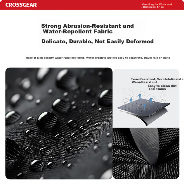 Чоловічий рюкзак-візок CROSSGEAR Swiss Business 17,3 дюйма, валіза на колесах великої місткості для ділових поїздок, дорожня сумка, студентський рюкзак - изображение 9