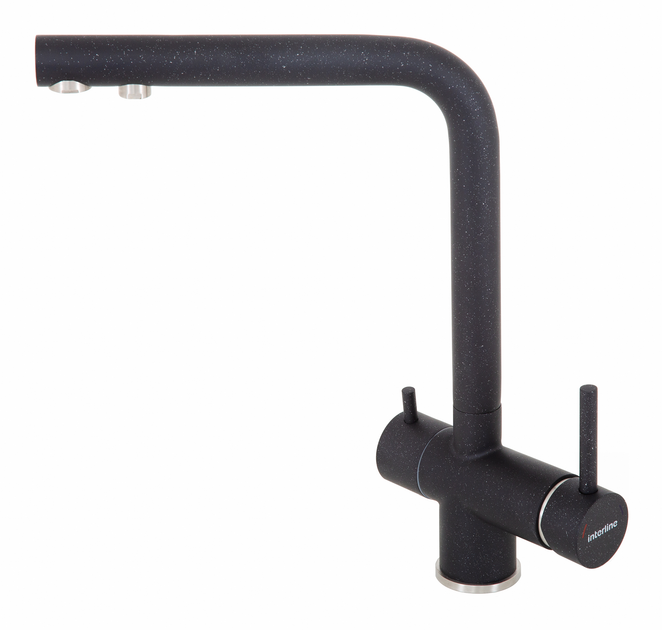 Смеситель Гранитный INTERLINE Mix new Black - Фото 1 Смеситель Гранитный INTERLINE Mix new Black - изображение 1