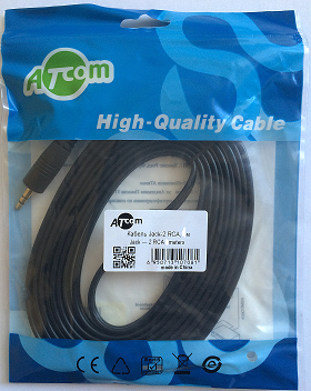 Кабель-подовжувач Atcom 3.5 мм mini-jack (M) - (F) 5 м Black (16849) - зображення 2