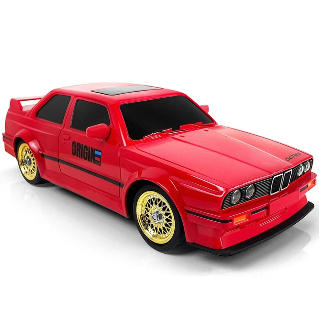 Радиоуправляемая Дрифт-машина BMW E30 RC Дрифт-кар 1:16 30 км/ч 4WD, 2 режима скорости, резиновые шины, 4 дорожных конуса с полным приводом + сменные шины - изображение 6
