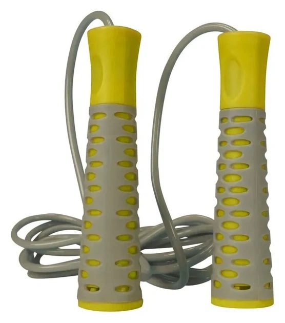 Скакалка PowerPlay 4206 Jump Rope PRO+ Сіро-жовта (2,75m.) (PP_PP_4206_Grey/Yellow) - Фото 2 Скакалка PowerPlay 4206 Jump Rope PRO+ Сіро-жовта (2,75m.) (PP_PP_4206_Grey/Yellow) - изображение 2