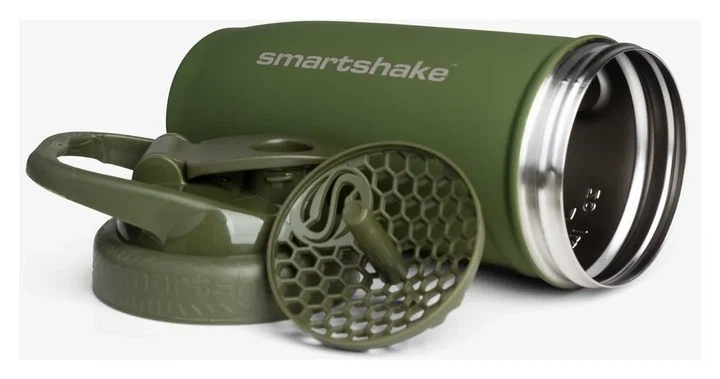 Шейкер спортивний SmartShake металевий Reforce Stainless Steel 30oz/900ml Army Green (PP_11153001) - Фото 3 Шейкер спортивний SmartShake металевий Reforce Stainless Steel 30oz/900ml Army Green (PP_11153001) - изображение 3