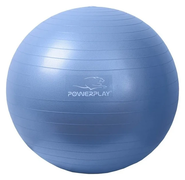 М'яч для фітнесу (фітбол) PowerPlay 4001 Ø65 cm Gymball Синій + помпа (PP_PP_4001_65_Blue) - Фото 2 М'яч для фітнесу (фітбол) PowerPlay 4001 Ø65 cm Gymball Синій + помпа (PP_PP_4001_65_Blue) - изображение 2