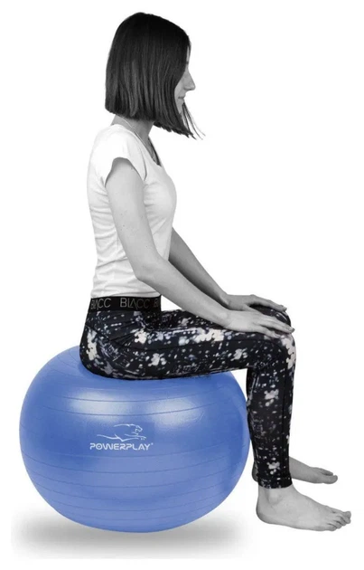 М'яч для фітнесу (фітбол) PowerPlay 4001 Ø65 cm Gymball Синій + помпа (PP_PP_4001_65_Blue) - Фото 5 М'яч для фітнесу (фітбол) PowerPlay 4001 Ø65 cm Gymball Синій + помпа (PP_PP_4001_65_Blue) - изображение 5