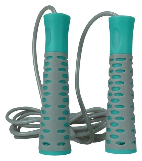 Скакалка PowerPlay 4206 Jump Rope PRO+ Сіро-м'ятна (2,75m.) (PP_PP_4206_Grey) - Фото 2 Скакалка PowerPlay 4206 Jump Rope PRO+ Сіро-м'ятна (2,75m.) (PP_PP_4206_Grey) - изображение 2