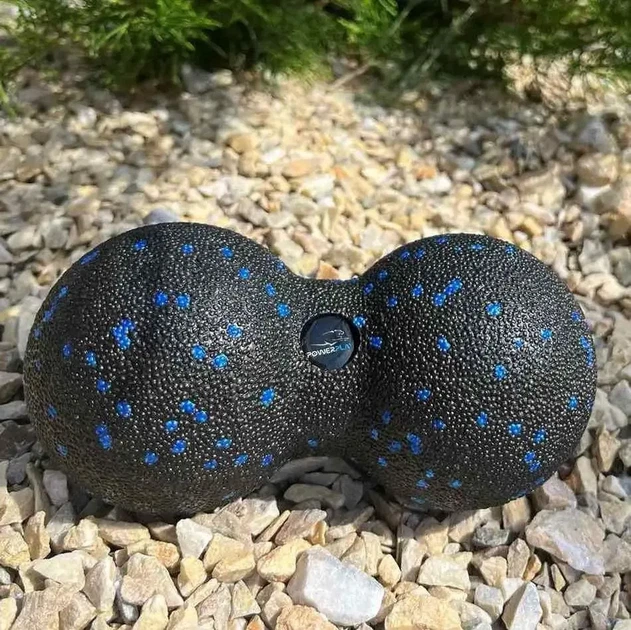 Массажний м'яч подвійний PowerPlay PP-4353 Epp foam peanut ball (d12*24cm.) Чорно/Синій (PP_PP_4353_Blue) - Фото 9 Массажний м'яч подвійний PowerPlay PP-4353 Epp foam peanut ball (d12*24cm.) Чорно/Синій (PP_PP_4353_Blue) - изображение 9