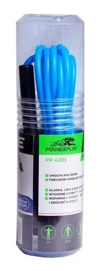 Скакалка PowerPlay 4201 Basic Jump Rope Синя (2,8m.) (PP_PP_4201_Blue) - изображение 3