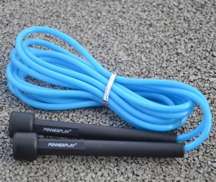 Скакалка PowerPlay 4201 Basic Jump Rope Синя (2,8m.) (PP_PP_4201_Blue) - изображение 10