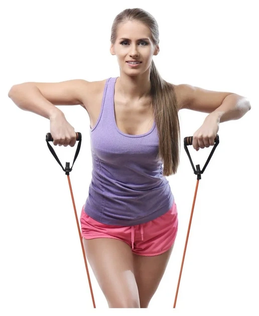 Трубчастий еспандер для фітнесу із ручками U-POWEX Latex resistance tube 30LB Red (13.5кг.) (PP_UP_1001_30LB_Red) - Фото 4 Трубчастий еспандер для фітнесу із ручками U-POWEX Latex resistance tube 30LB Red (13.5кг.) (PP_UP_1001_30LB_Red) - зображення 4