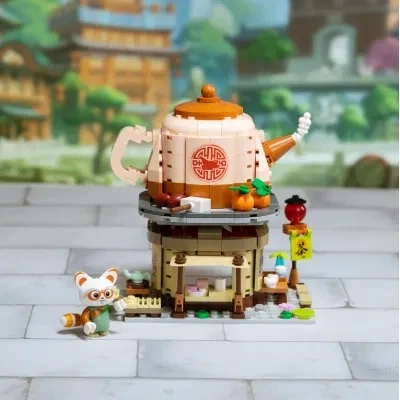 Конструктор Pantasy Kung Fu Panda Кунгфу Панда Мини Вид на улицу - Чайная лавка Шифу (86507) - изображение 2