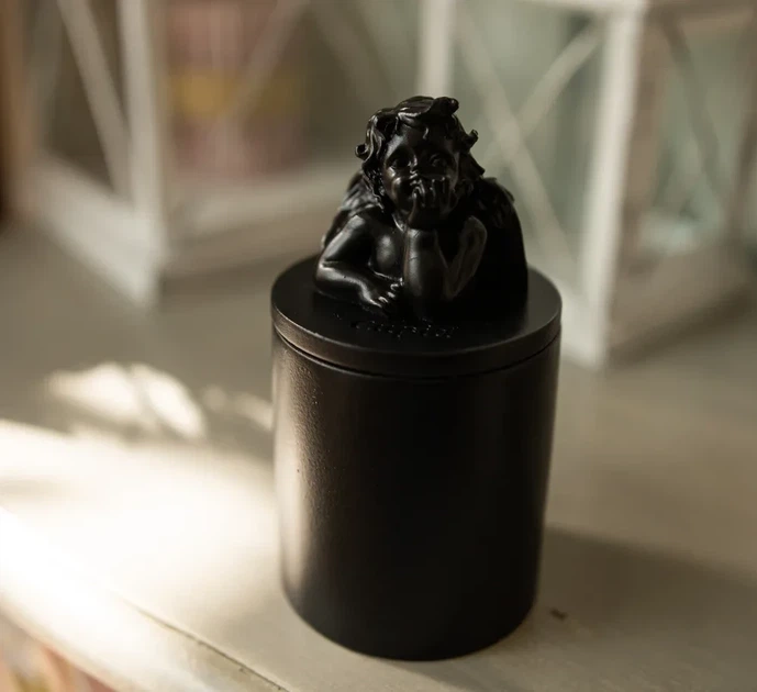 Аромасвічка CUPID SANTAL BLACK 100% WOOD WAX 165g 35h Гранд Презент NAC 1036BL - изображение 7
