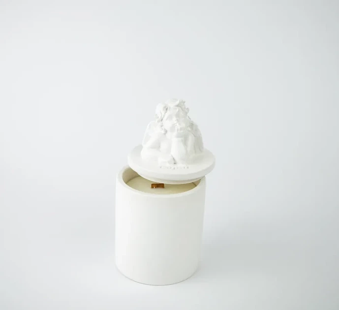 Аромасвічка CUPID SANTAL WHITE 100% WOOD WAX 165g 35h Гранд Презент NAC 1035W - зображення 3