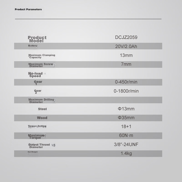 Дрель-шуруповерт Dongcheng DCJZ2059D аккумуляторная бесщеточная, 20 В - изображение 10