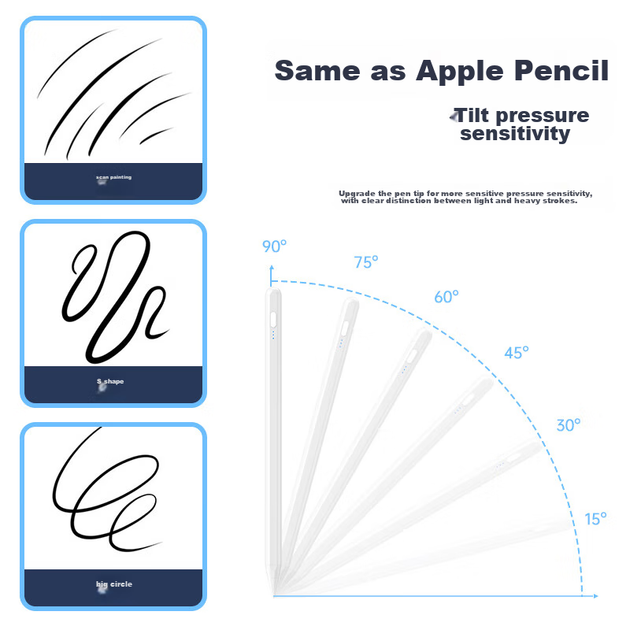 BIAZE Совместимый с Apple Pencil для iPad, подходит для iPad 10/Air6/Mini7/Pro11/12.9, емкостный стилус с защитой от случайных касаний для iPad, PB506 - изображение 7