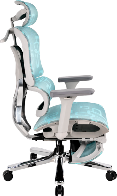 Кресло GT RACER B-528 Gray/Blue - Фото 3 Кресло GT RACER B-528 Gray/Blue - изображение 3