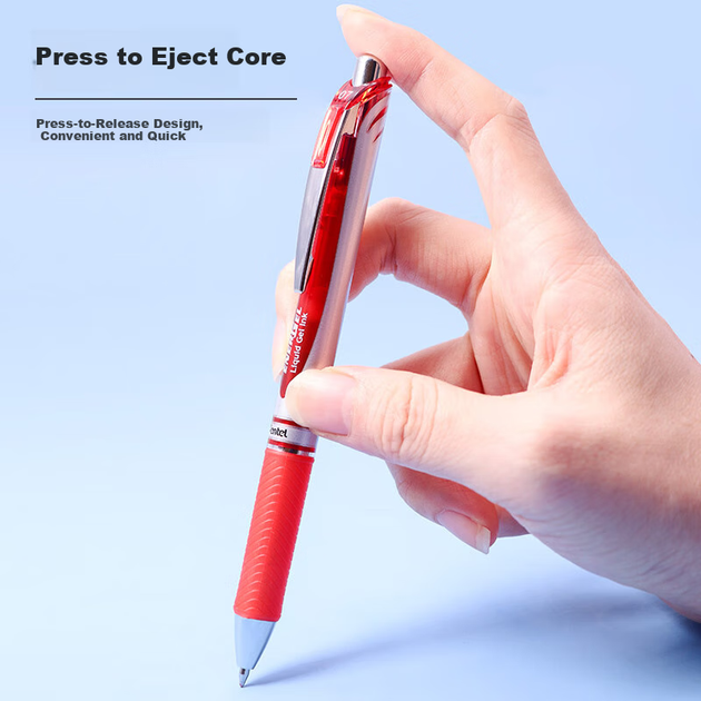 Ручки гелевые Pentel BL77 0.7 мм автоматические синие, 12 шт - Фото 6 Ручки гелевые Pentel BL77 0.7 мм автоматические синие, 12 шт - изображение 6