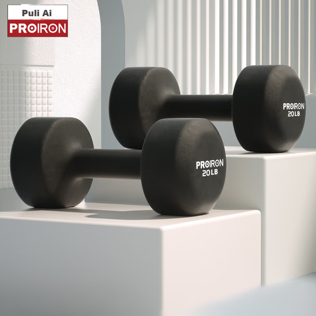Гантели PROIRON с матовым покрытием, 20 фунтов, 2 штуки - изображение 4