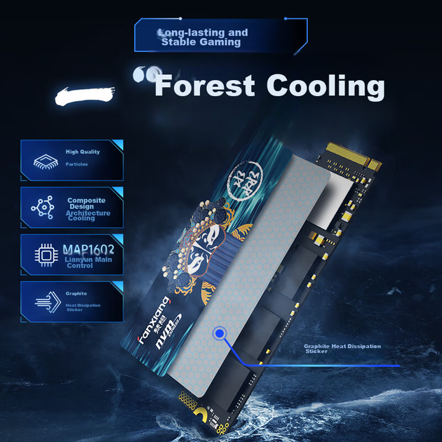 FANXIANG 1TB SSD, интерфейс M.2, протокол NVMe, PCIe 4.0, TLC NAND, аксессуар для расширения памяти PS5, S790C - изображение 10