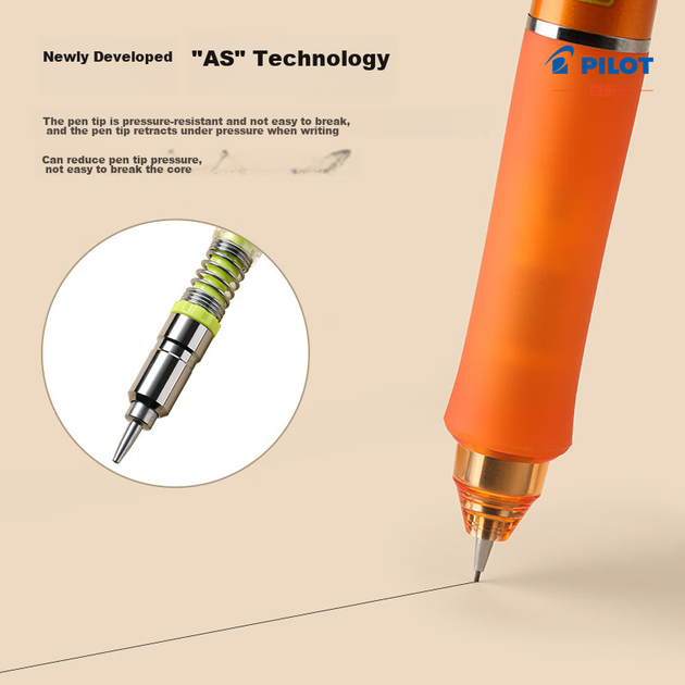 Карандаш механический PILOT Grip HDGAC-80R3 0.3 мм с ластиком, светло-розовый - изображение 8