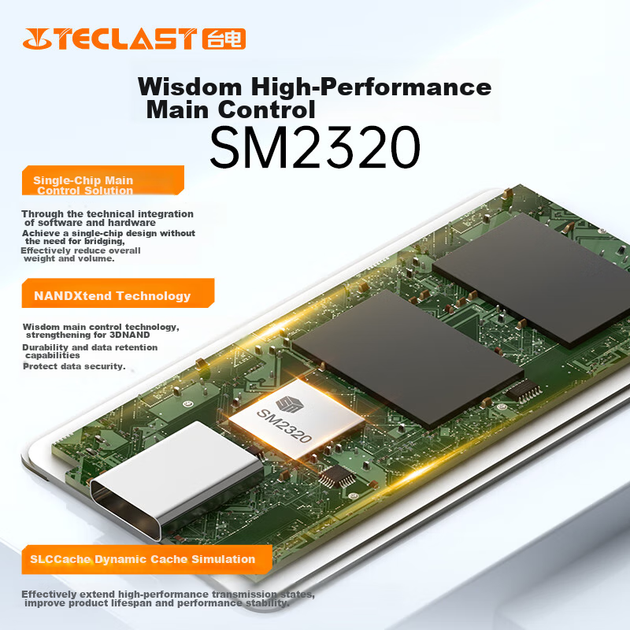 SSD диск Teclast PD20 1TB USB 3.2 Gen 2x2 Type-C (TP1TBPD20) External Grey - зображення 7