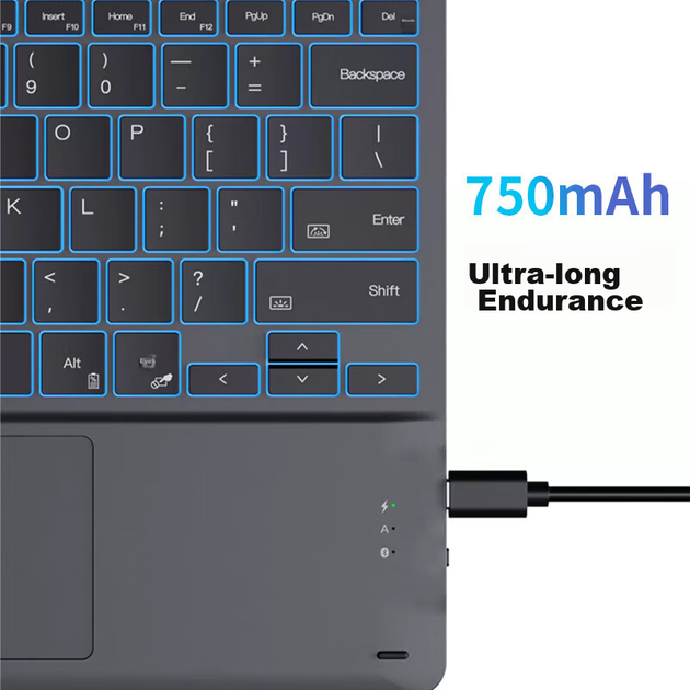 Бездротова Bluetooth-клавіатура BIAZE, чохол-клавіатура для Microsoft Surface Pro 8/9/10/11/X, із сенсорною панеллю та двоколірним підсвічуванням - зображення 9