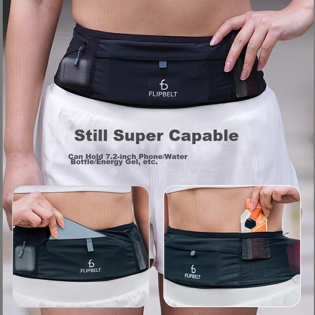 Сумка поясна Flipbelt Air Waist Pack 2.0 для бігу водонепроникна, жовта, M-XL - зображення 6