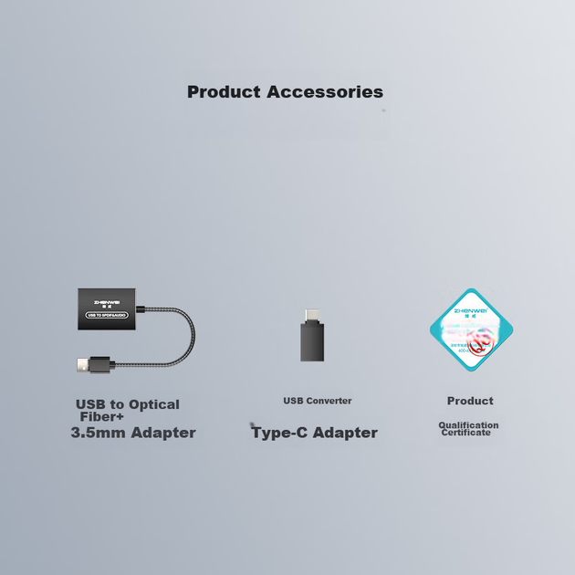 Внешняя звукова карта ZHENWEI USB/Type-C на оптический и 3.5 мм аудио для PS5 и ноутбука, 0.2 м (ZW-YPQ314) - изображение 7