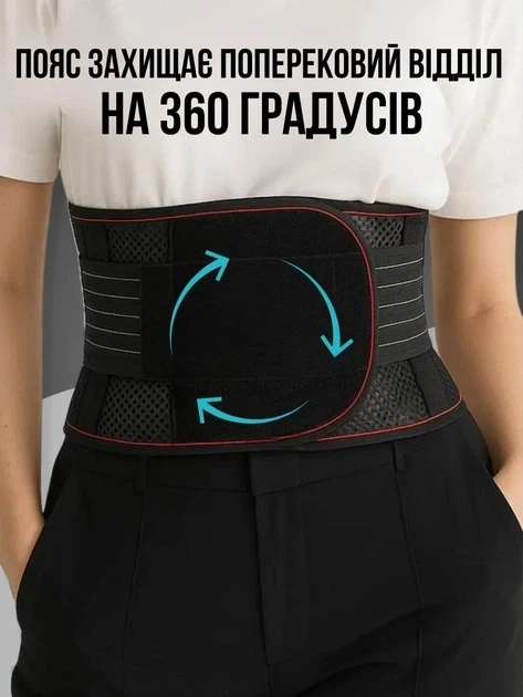 Пояс корсет для спины 4XL ортопедический бандаж с металлическими ребрами жесткости поддержки поясницы позвоночника хребта пояснично-крестцового отдела на спину поясницу дышащий фиксирующий женский мужской ортопедические пояса корсеты - изображение 3