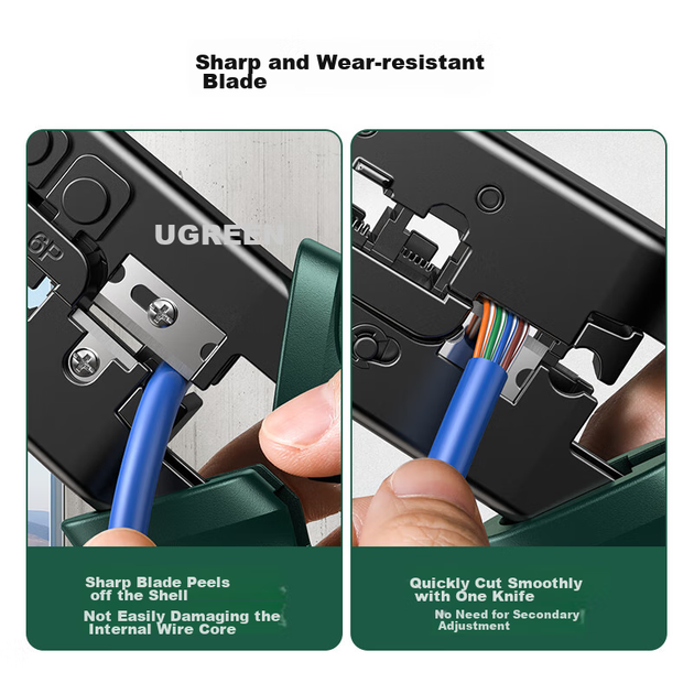 Кримпер UGREEN 10952 для обжима RJ45 и RJ11 с зачисткой - изображение 6