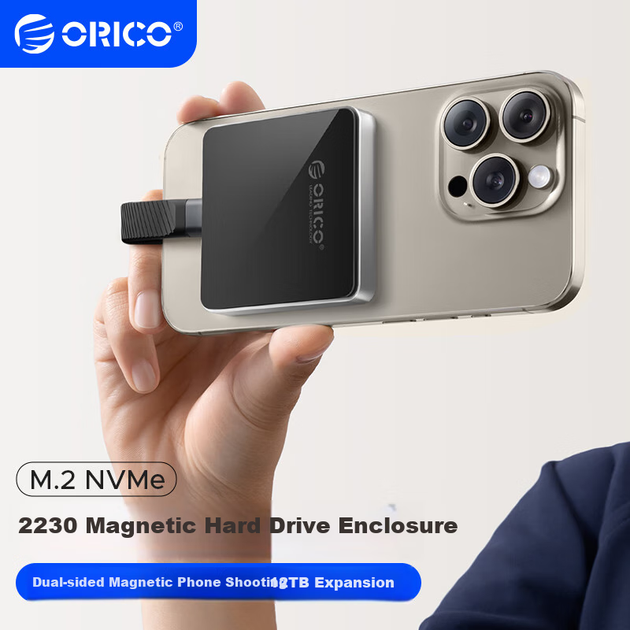 Внешний корпус ORICO AP30 магнитный для SSD M.2 NVMe 2230, для iPhone 17 и ноутбуков - изображение 9