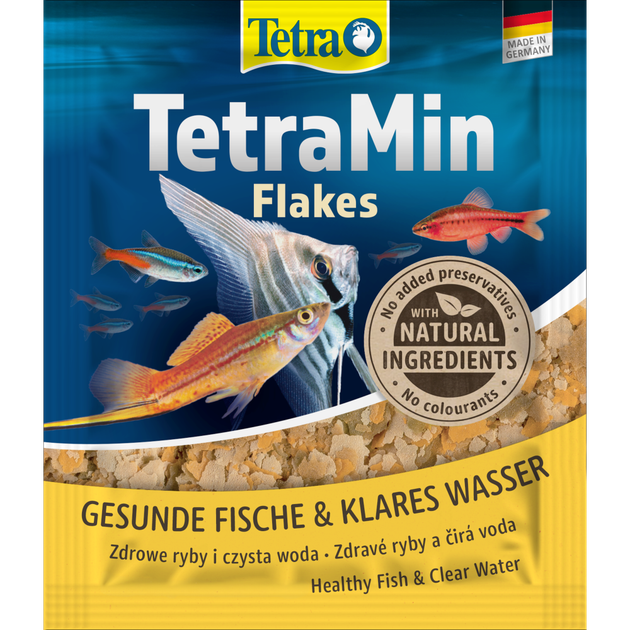 Корм сухой Tetra Min Flakes для тропических аквариумных рыбок в хлопьях 12 г - Фото 4 Корм сухой Tetra Min Flakes для тропических аквариумных рыбок в хлопьях 12 г - изображение 4