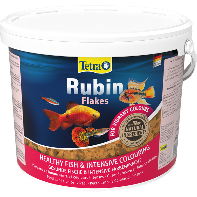 Корм Tetra Rubin Flakes для аквариумных рыбок для окраски хлопья 2.05 кг/ 10 л - Фото 1 Корм Tetra Rubin Flakes для аквариумных рыбок для окраски хлопья 2.05 кг/ 10 л - изображение 1
